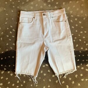 Frame White Le Vintage Bermuda High Waisted Shorts Size: 31